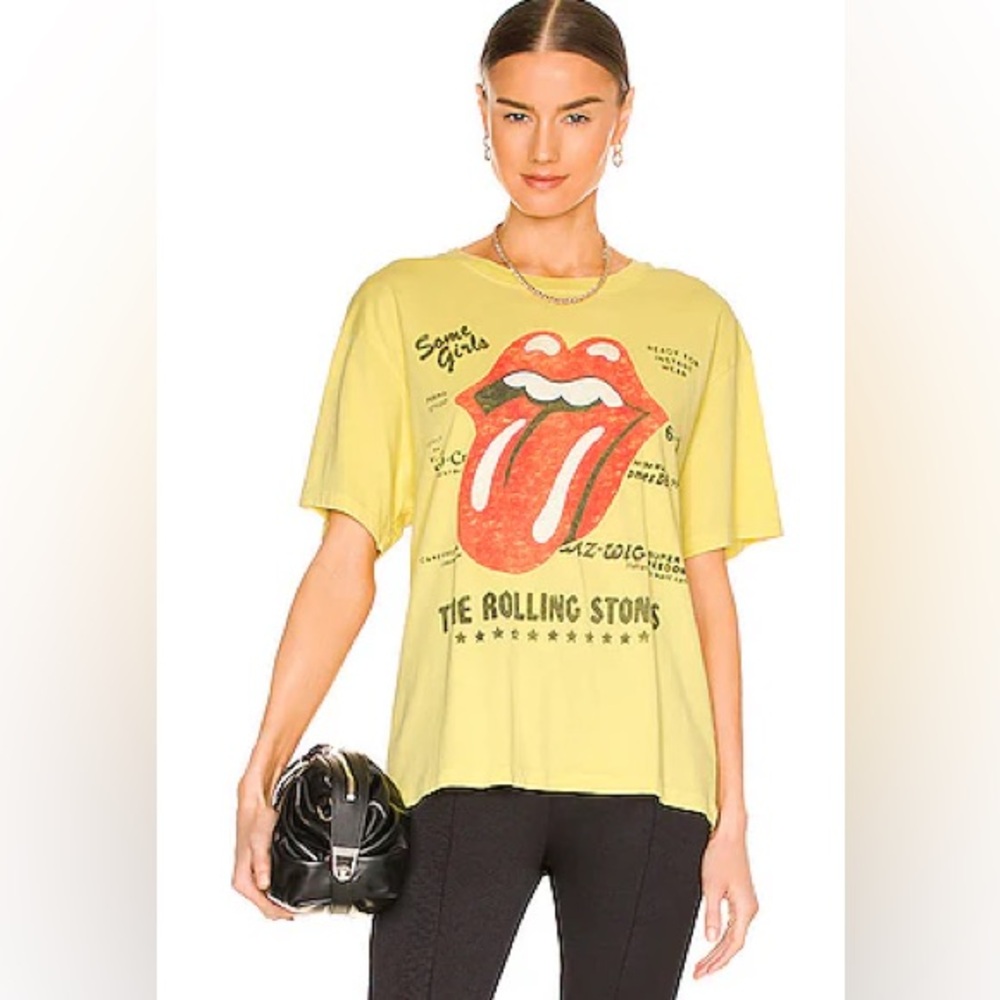 Daydreamer Yellow Rolling Stones Graphic Tee